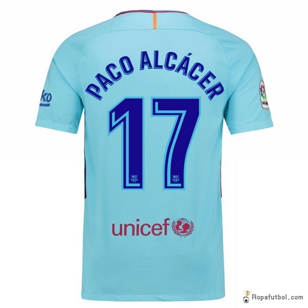 Camiseta Barcelona Replica Segunda Ropa Paco Alcacer 2017/18